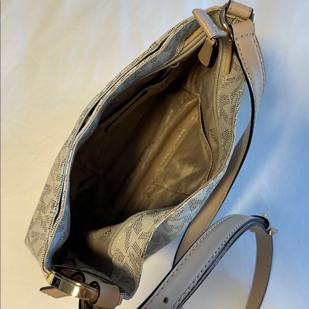 Michael Kors Shoulder Bag - Taupe with Brown Strap - Picture 8 of 11